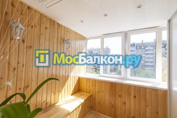 Отделка балконов деревянной вагонкой класса 