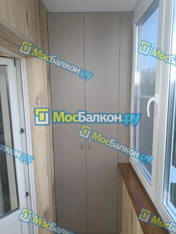 Шкаф на балкон купить в Королёве на заказ недорого от МосБалкон
